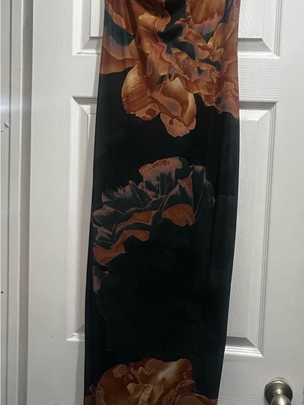 Women's Black Floral Maxi Skirt